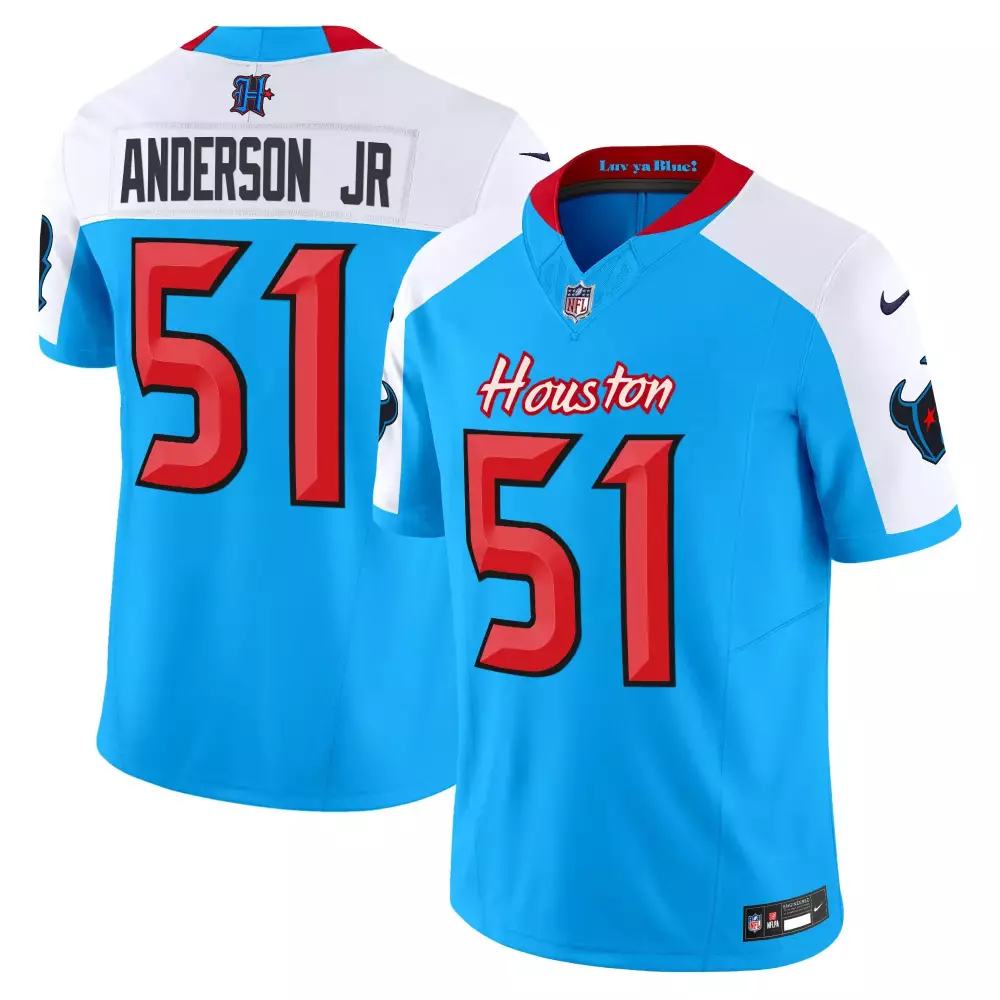 will anderson jr blue alternate mens houston texans 2024 vapor hand warmer jersey all stitched