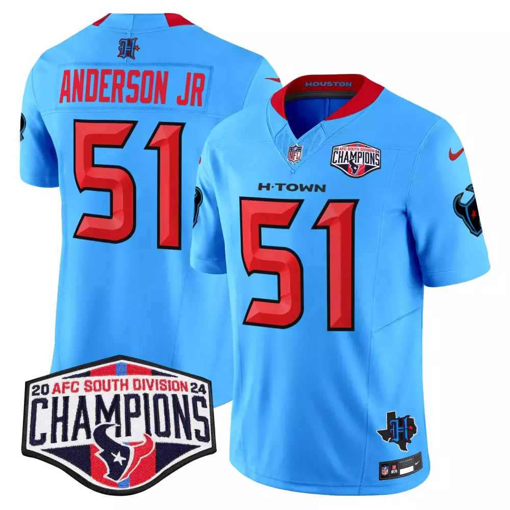 will anderson jr blue alternate womens houston texans 2024 afc south division champions patch vapor limited jersey all s