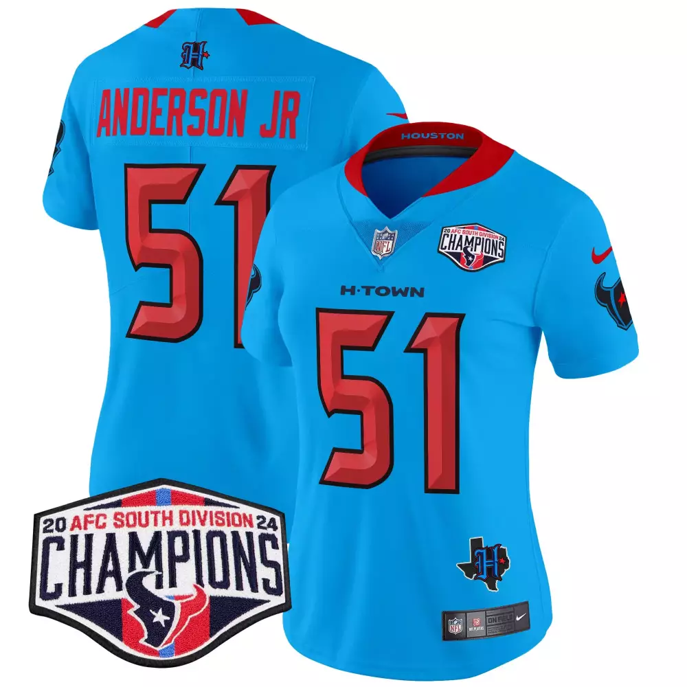 will anderson jr blue mens houston texans 2024 vapor limited jersey v5 all stitched