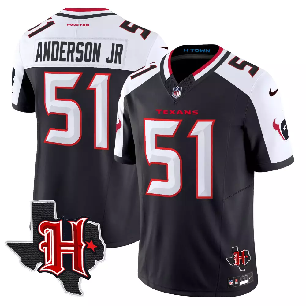 will anderson jr navy alternate mens houston texans 2024 texas patch vapor limited jersey v5 all stitched