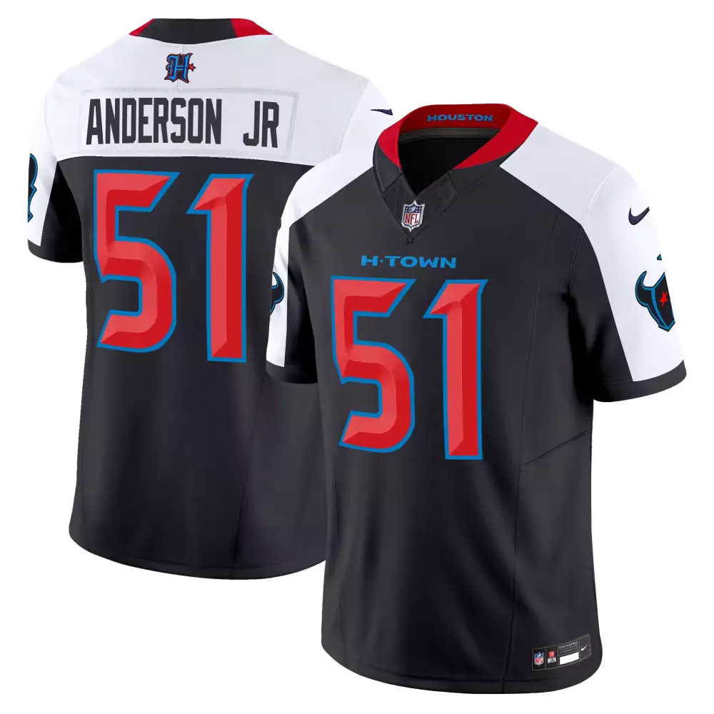 will anderson jr navy alternate mens houston texans 2024 texas patch vapor limited jersey v5 all stitched