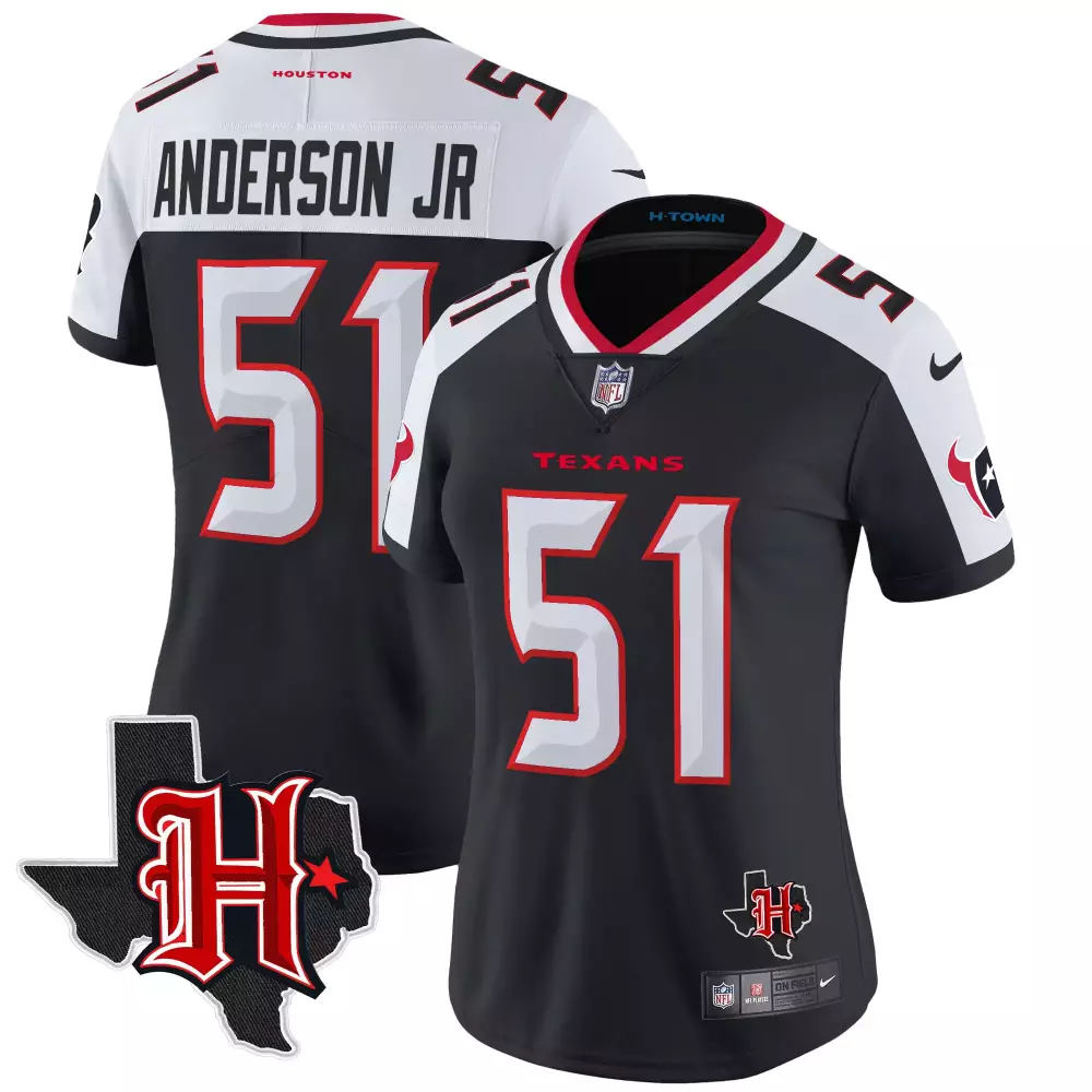 will anderson jr navy alternate womens houston texans 2024 texas patch vapor limited jersey all stitched