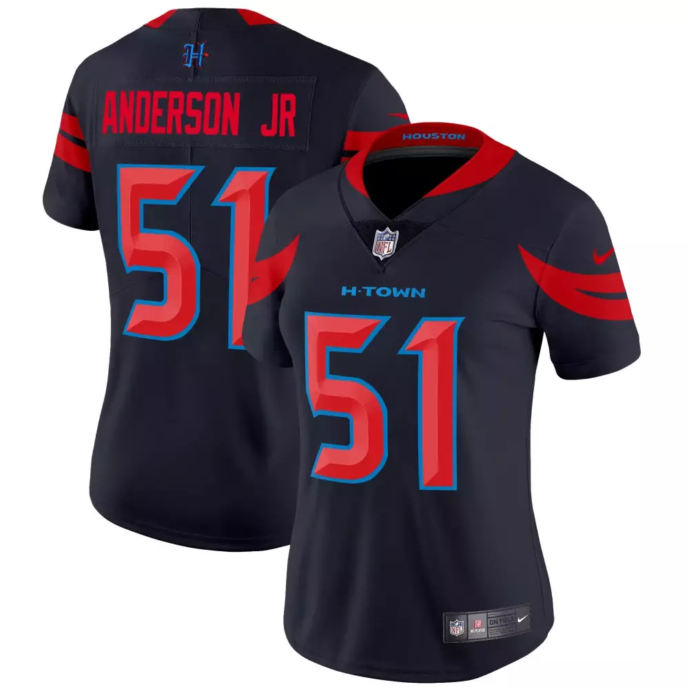 will anderson jr navy limited womens houston texans 2024 vapor limited jersey v2 all stitched