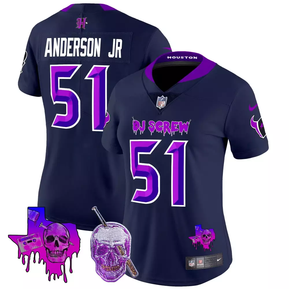 will anderson jr navy limited womens houston texans 2024 vapor limited jersey v2 all stitched