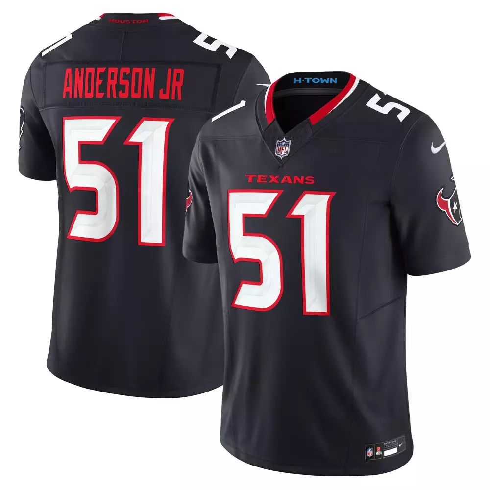 will anderson jr navy mens houston texans 2023 afc south champions patch vapor jersey all stitched