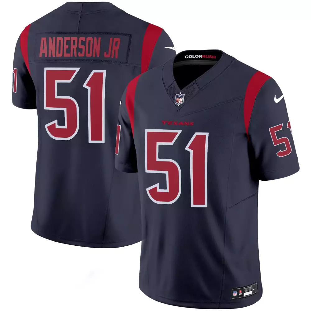 will anderson jr navy mens houston texans color rush legend vapor jersey all stitched