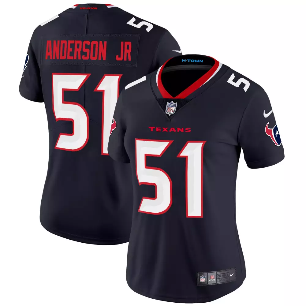 will anderson jr navy womens houston texans 2024 texas patch vapor limited jersey all stitched