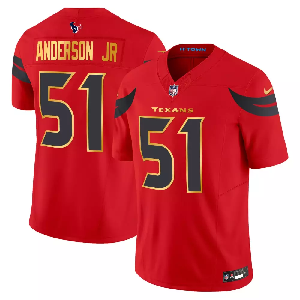 will anderson jr red mens houston texans 2024 christmas vapor limited jersey all stitched