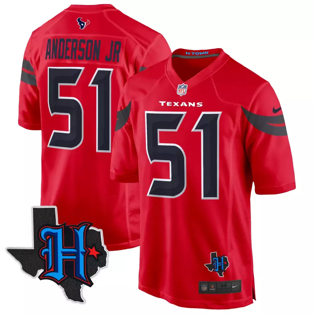will anderson jr red mens houston texans 2024 christmas vapor limited jersey all stitched