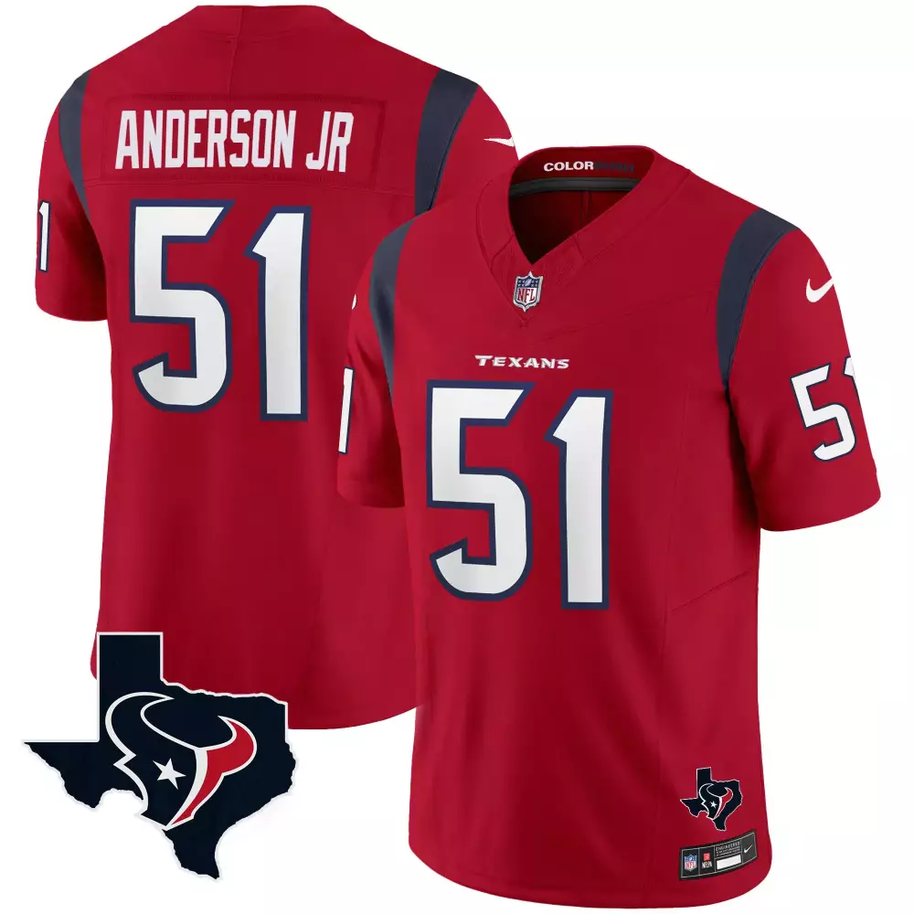 will anderson jr red mens houston texans 2024 vapor limited jersey v5 all stitched