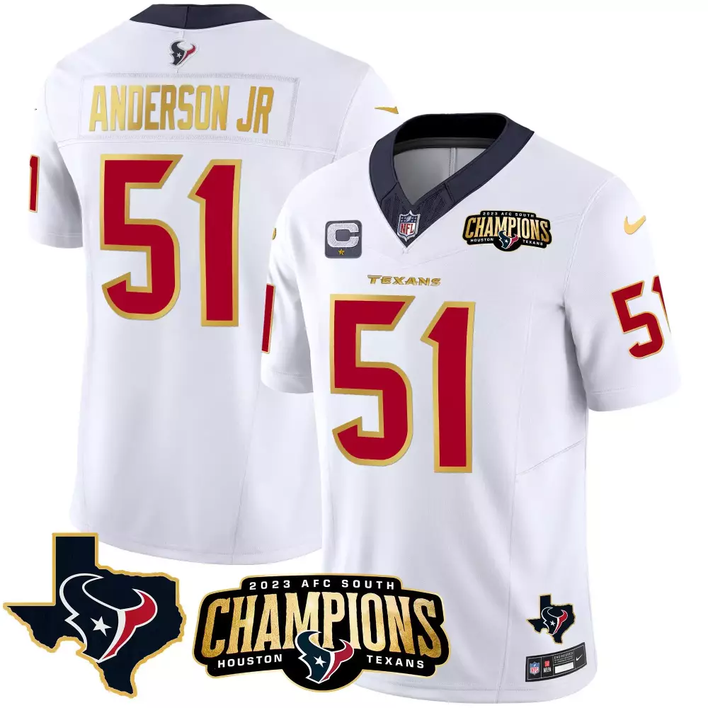 will anderson jr white limited womens houston texans 2024 texas patch vapor limited jersey v2 all stitched