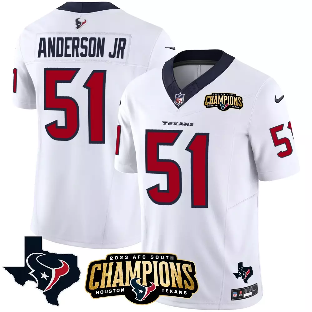 will anderson jr white limited womens houston texans 2024 texas patch vapor limited jersey v2 all stitched