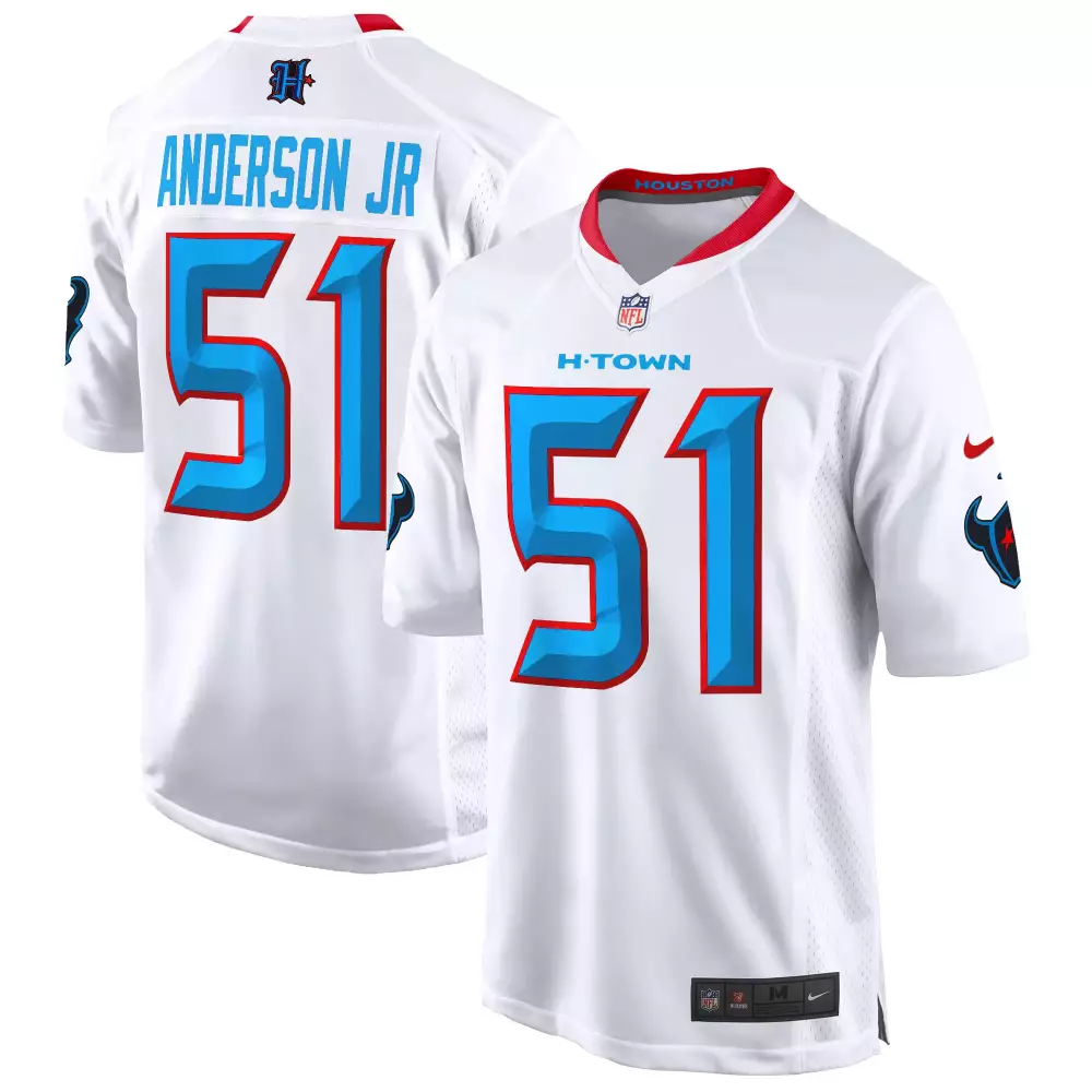 will anderson jr white mens houston texans 2024 afc south division champions patch vapor limited jersey all stitched