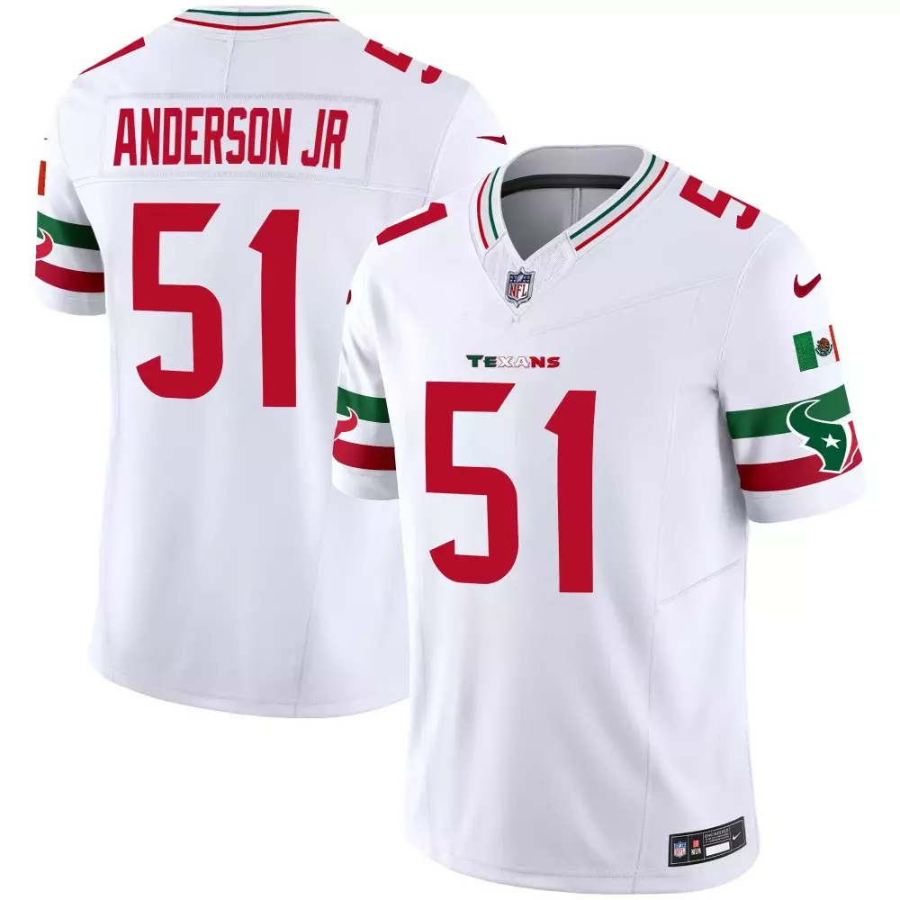 will anderson jr white mens houston texans mexico vapor limited jersey all stitched