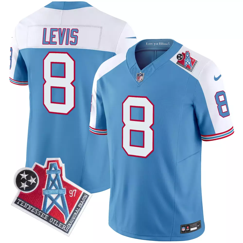white youth tennessee titans 1997 throwback limited vapor limited custom jersey all stitched