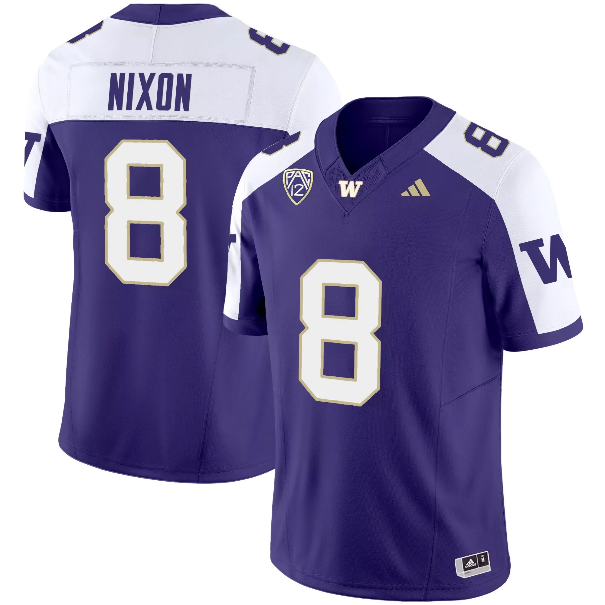 will nixon purple alternate mens washington huskies 2024 vapor limited jersey v3 all stitched