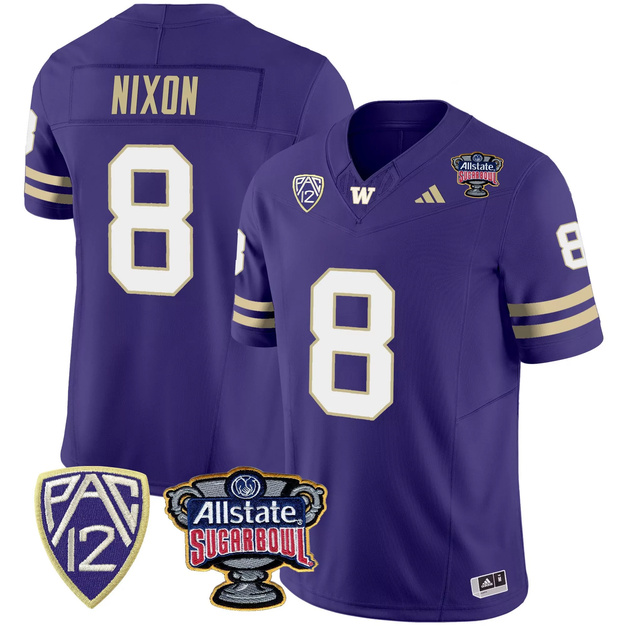 will nixon purple alternate mens washington huskies 2024 vapor limited jersey v3 all stitched