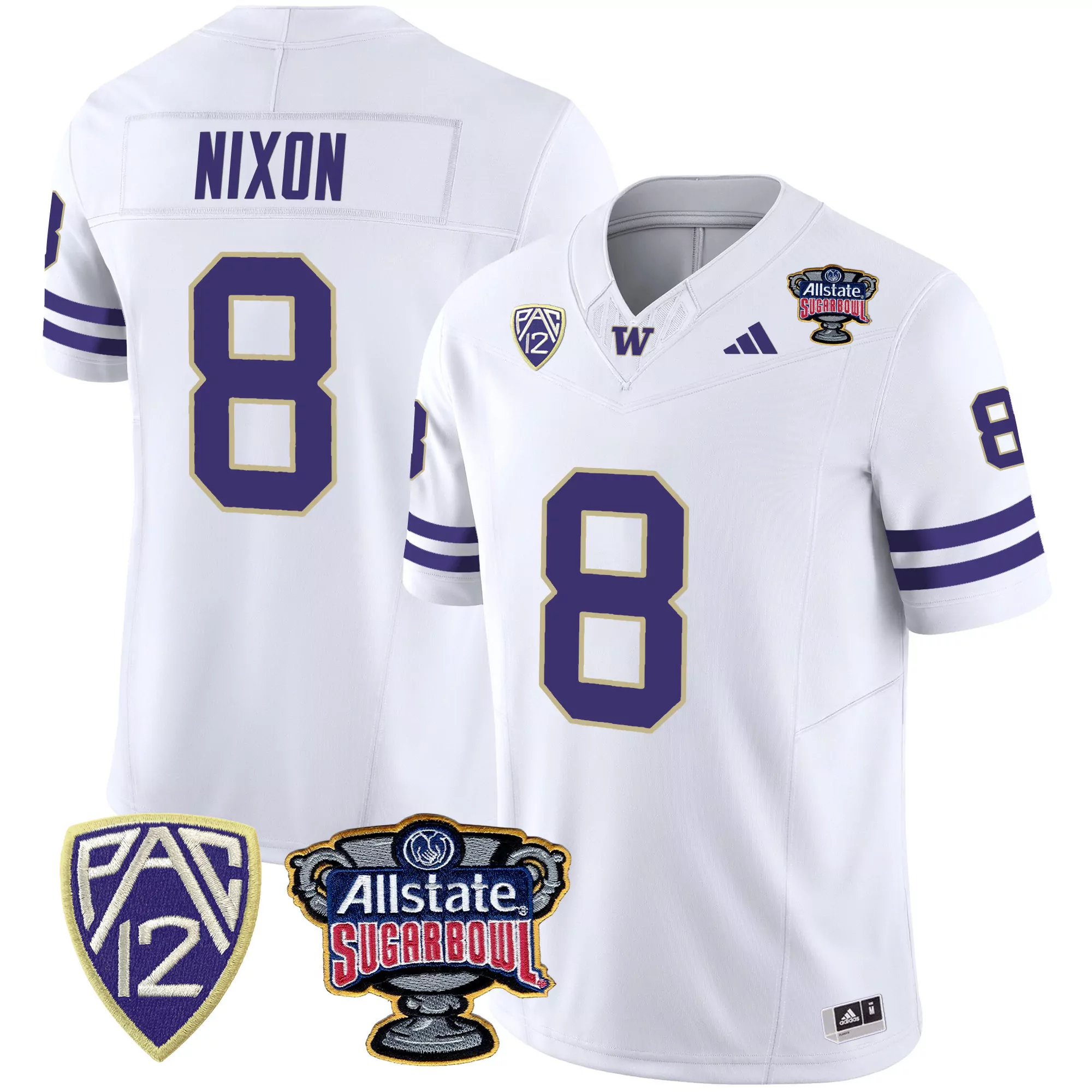 will nixon purple mens washington huskies 2024 vapor limited jersey v3 all stitched