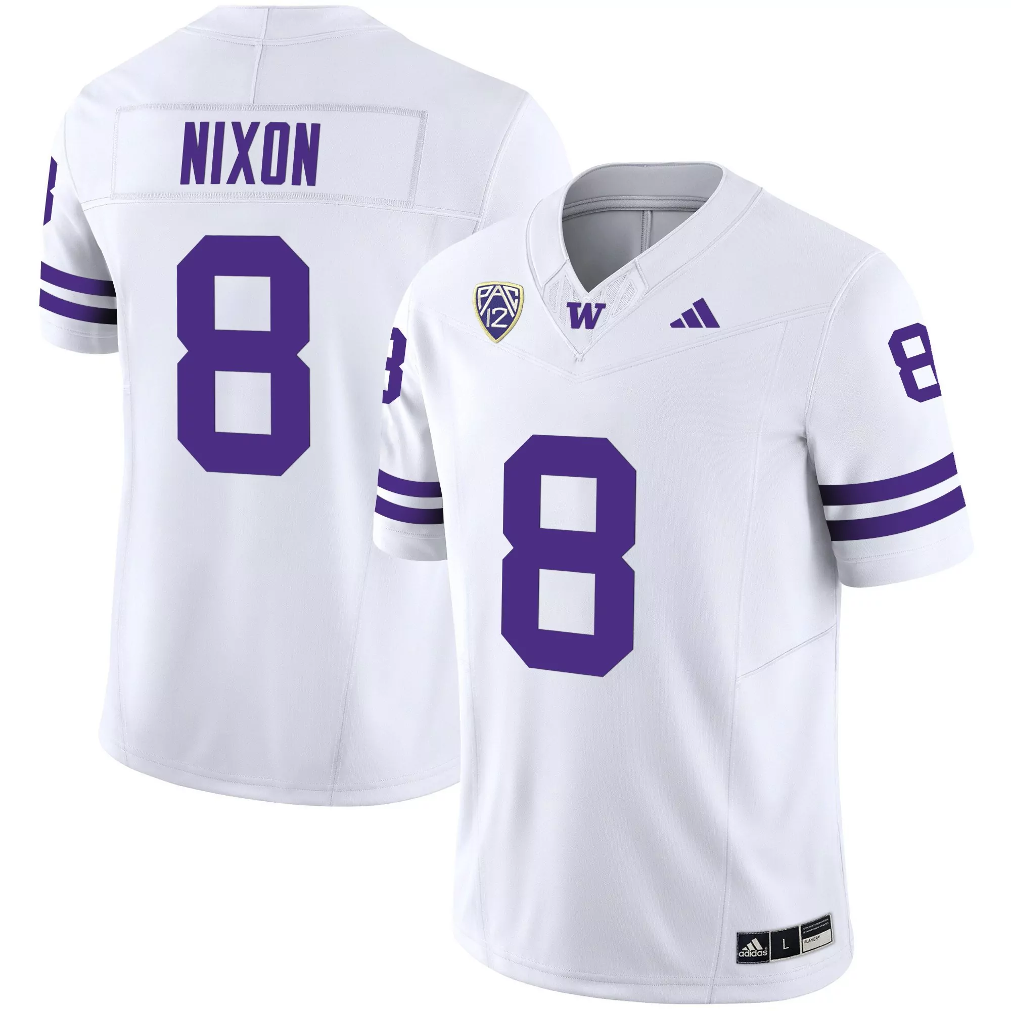 will nixon purple mens washington huskies 2024 vapor limited jersey v3 all stitched