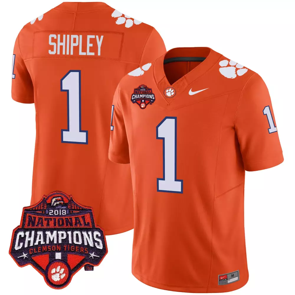 will shipley black mens clemson tigers vapor limited jersey v2 all stitched