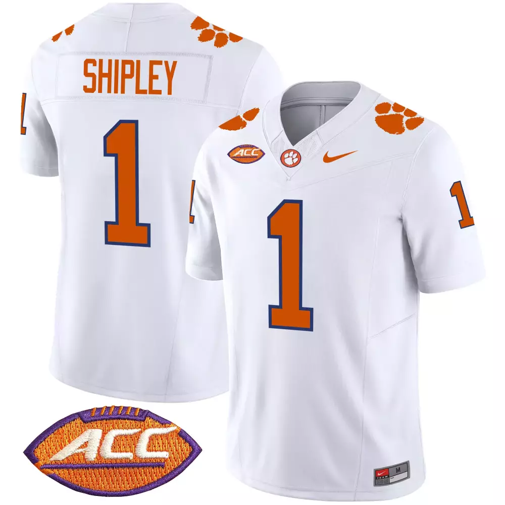 will shipley white mens clemson tigers vapor limited jersey v2 all stitched