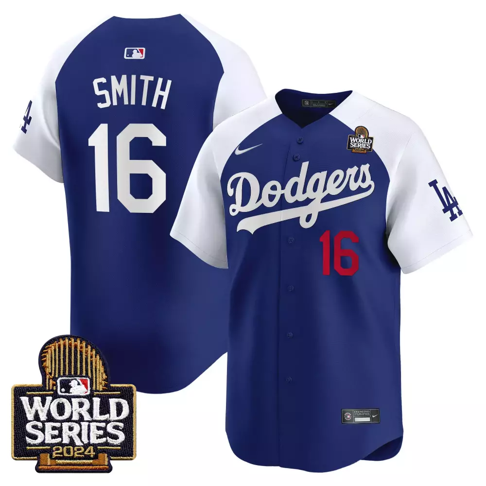 Will Smith Los Angeles Dodgers Men's Limited Jersey | Alternate Royal California Patch Gold Trim | For Men, Women & Youth