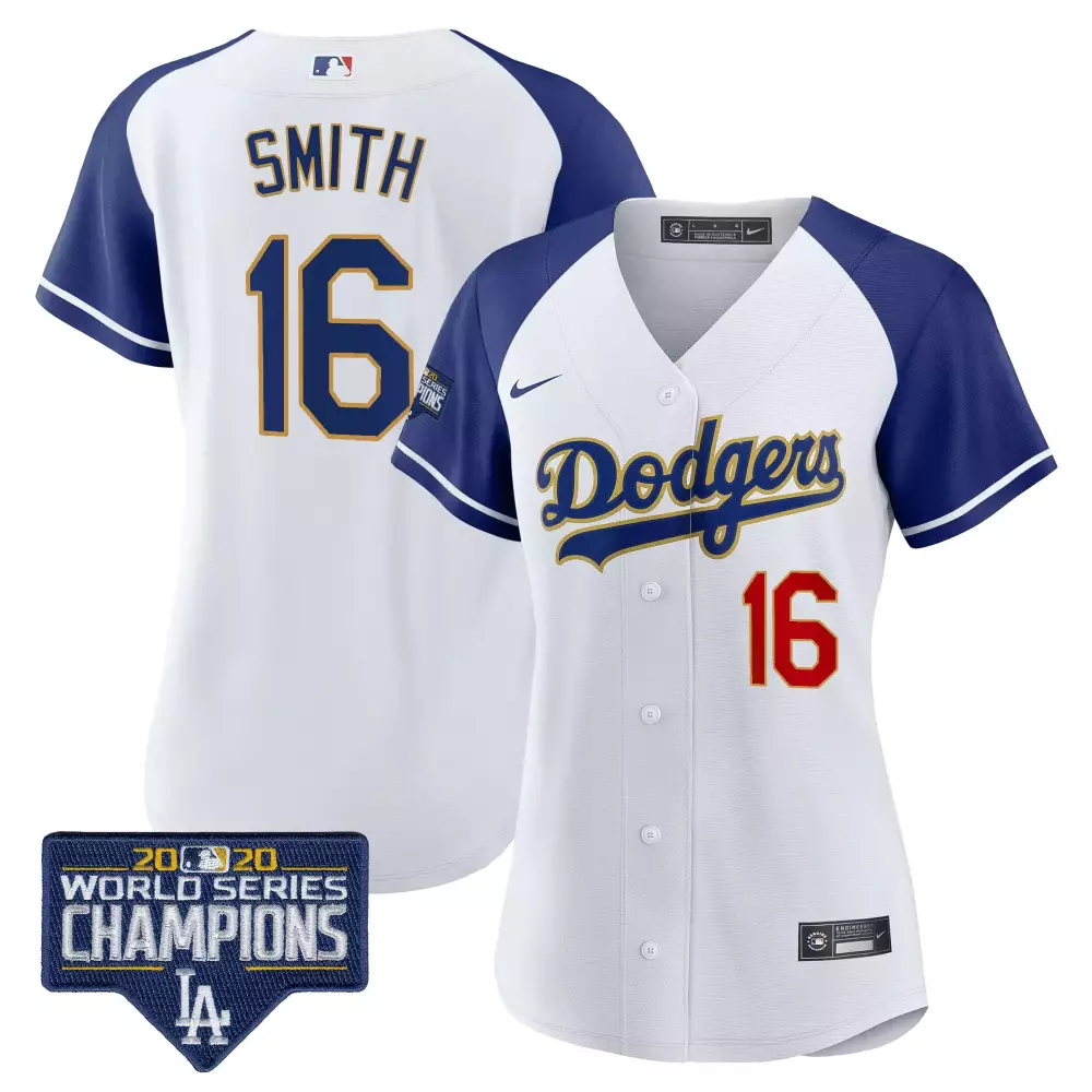 Will Smith Dodgers World Series Champions Patch Flex Base Jersey | Stitched Royal Edition | For Men, Women & Youth