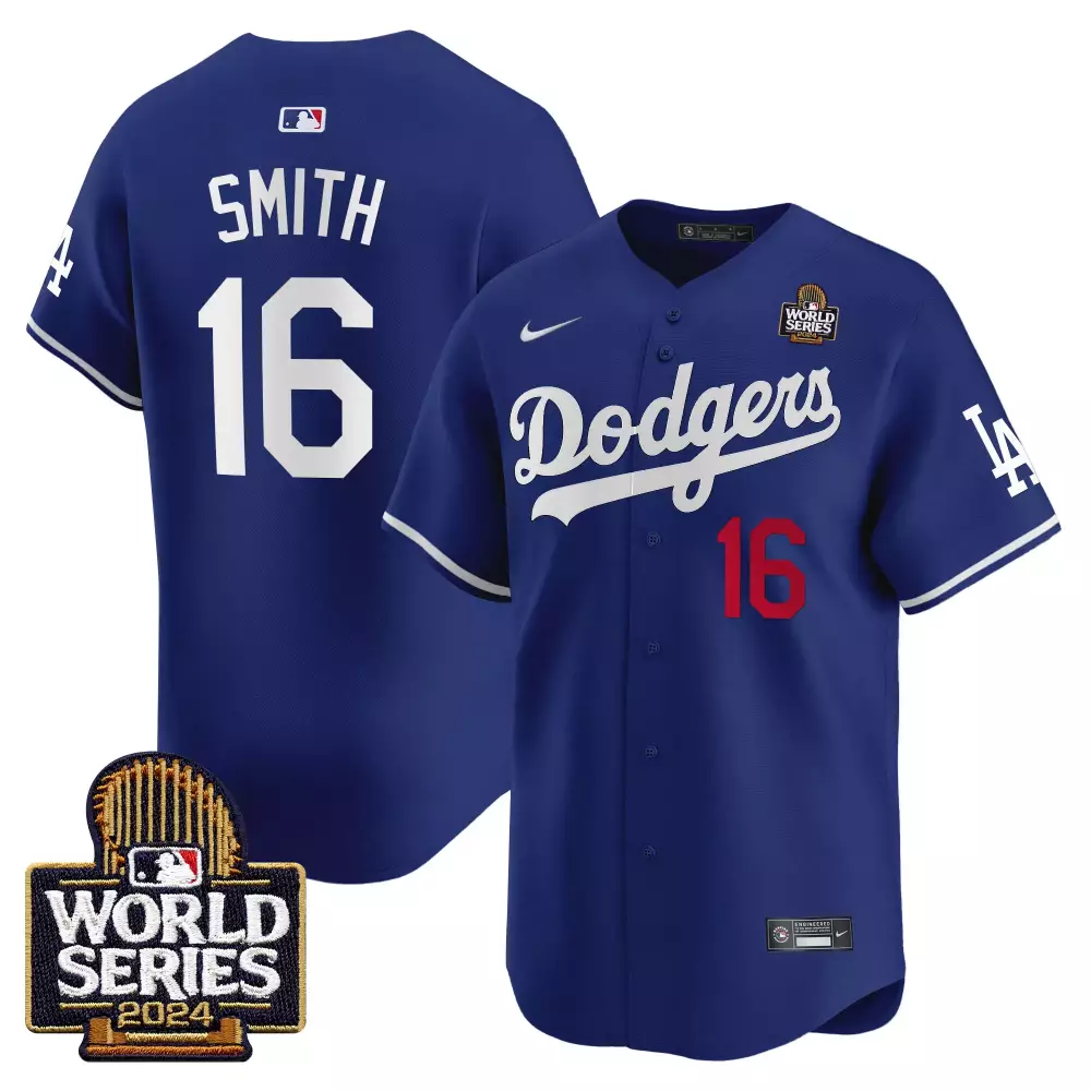 White Alternate Dodgers 2024 World Series Gold Trim Jersey V2 | Men's Vapor Premier Limited Edition | For Men, Women & Youth
