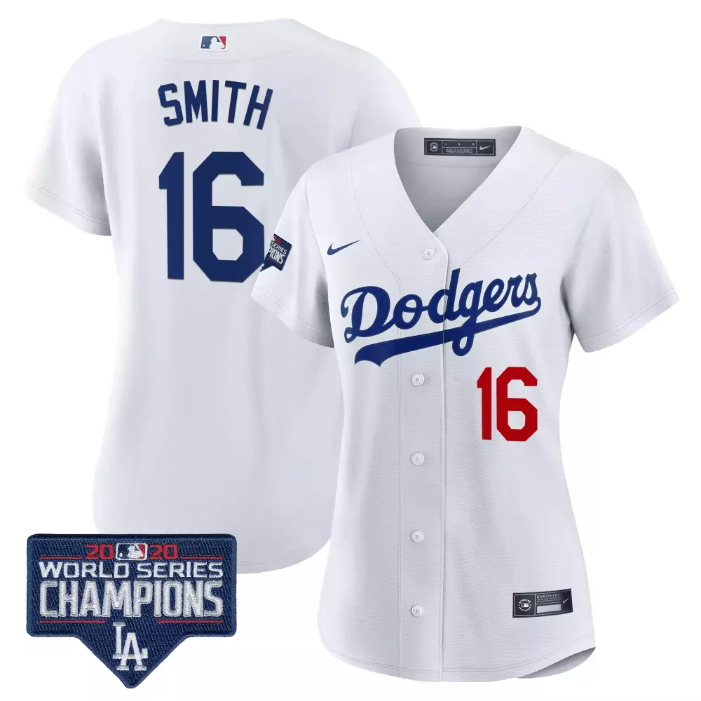 will smith white womens los angeles dodgers gold trim vapor premier limited jersey all stitched