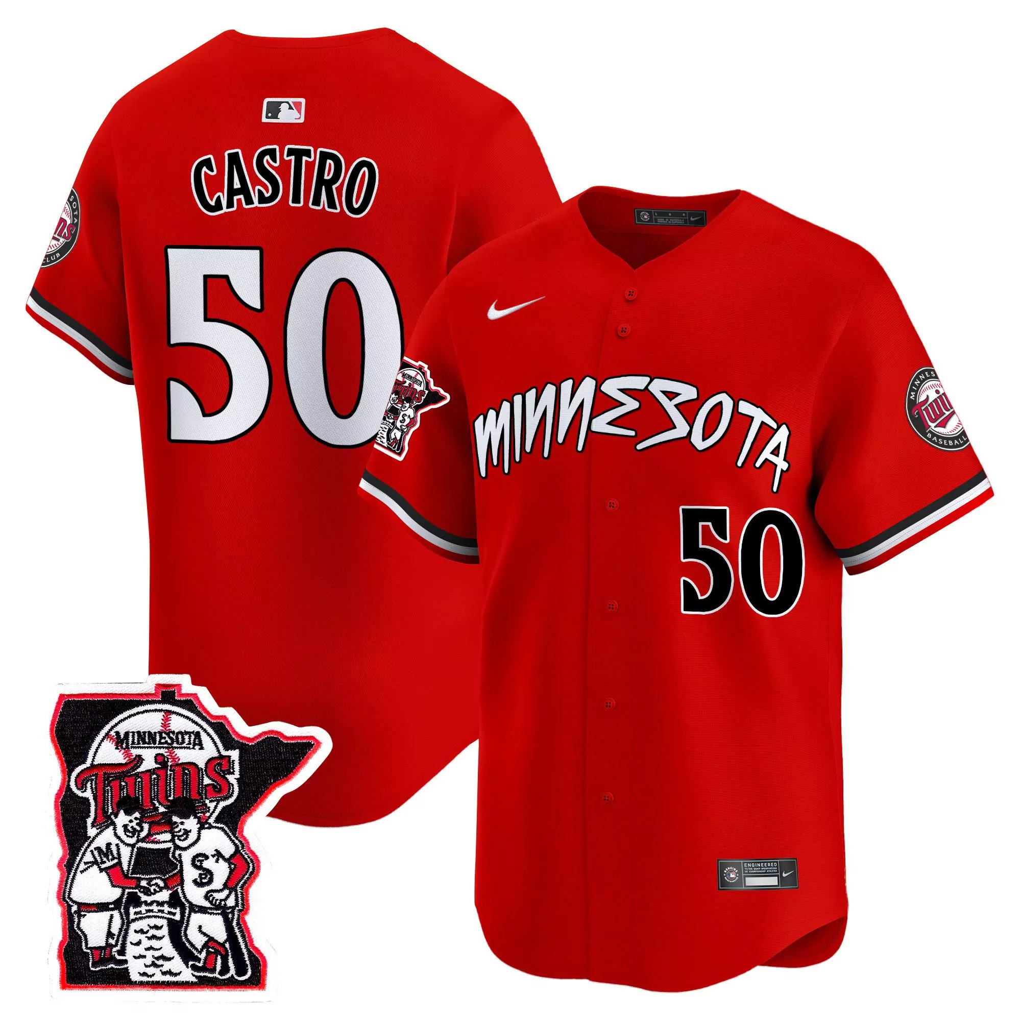 willi castro red mens minnesota twins prince patch vapor premier limited jersey all stitched