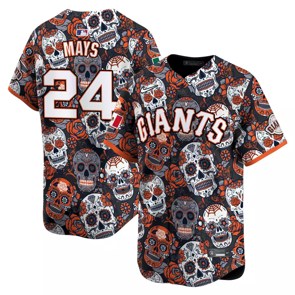 willie mays orange mens san francisco giants 2024 willie mays patch vapor premier limited jersey v5 all stitched