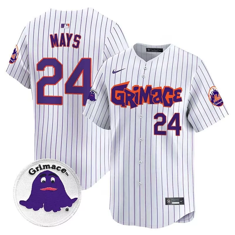 willie mays pinstripe mens new york mets biggie smalls vapor premier limited jersey all stitched