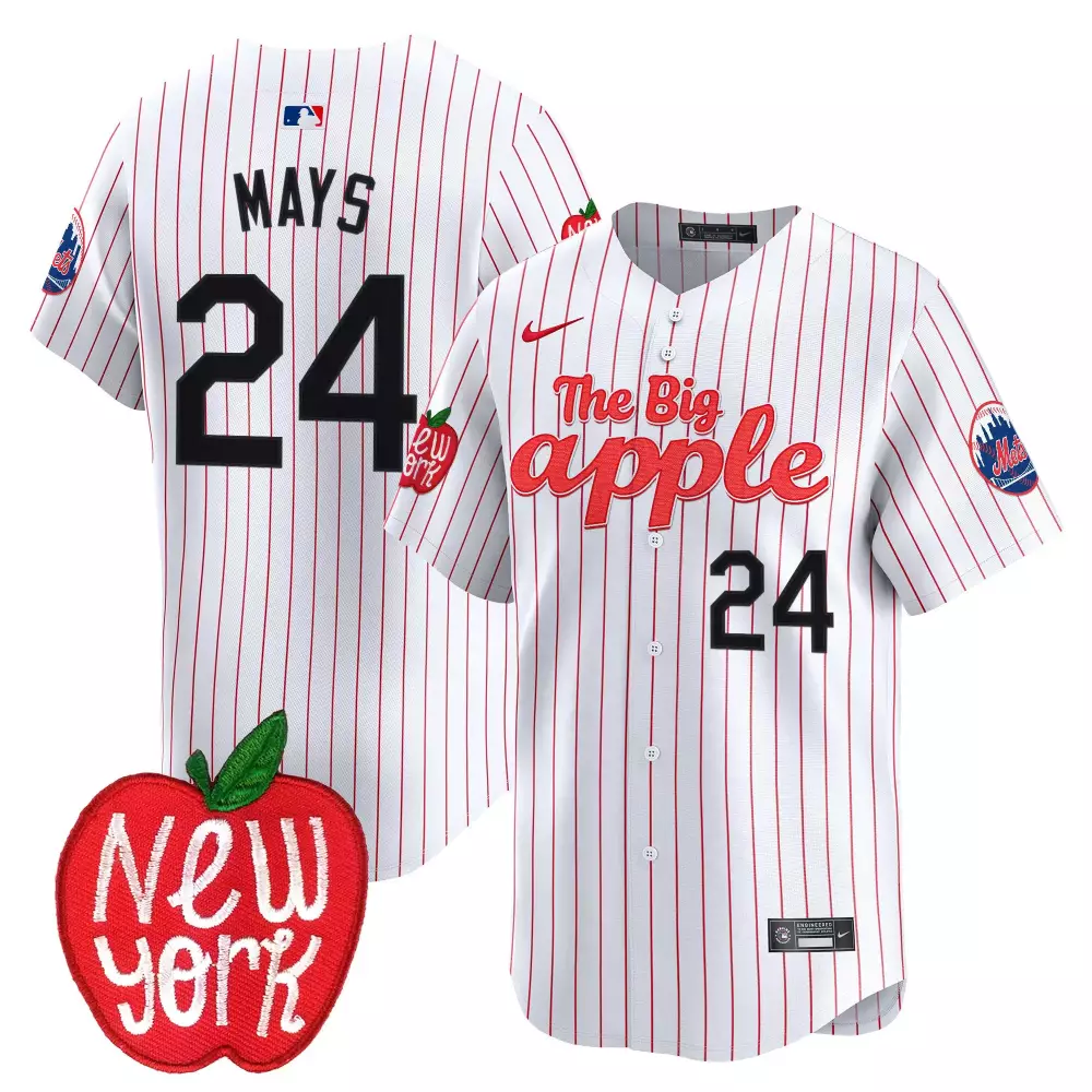 willie mays pinstripe mens new york mets biggie smalls vapor premier limited jersey all stitched