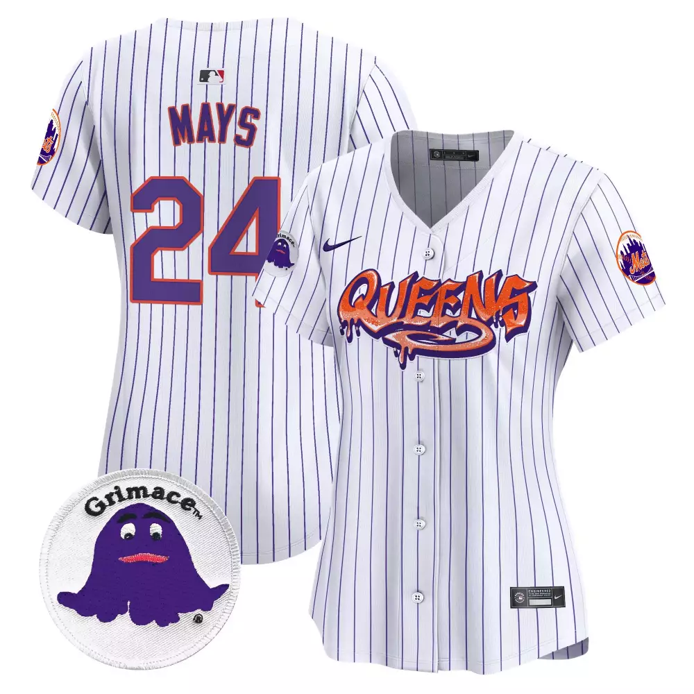 willie mays pinstripe unisex new york mets bubblegum pink vapor premier limited jersey all stitched