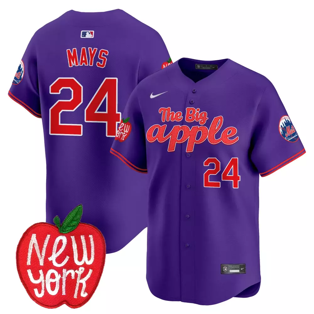 willie mays purple mens new york mets grimace vapor premier limited jersey all stitched
