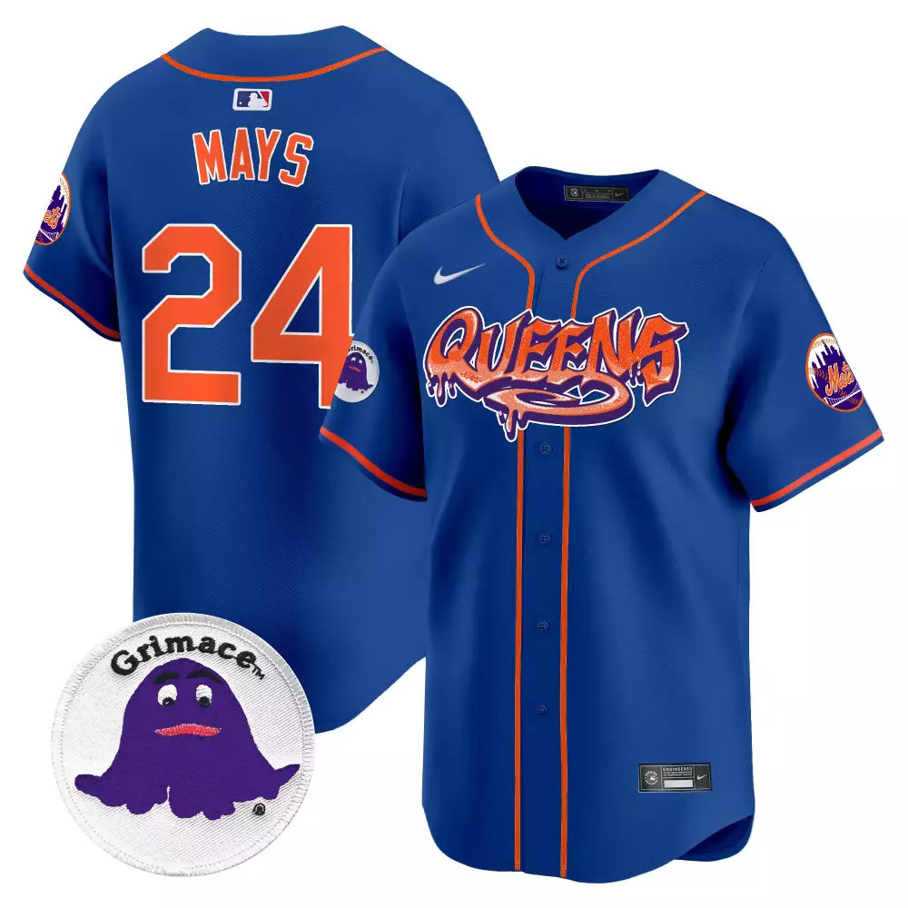 willie mays purple womens new york mets queens graffiti vapor premier limited jersey all stitched