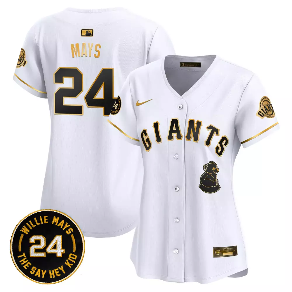 willie mays white gold mens san francisco giants 2024 willie mays patch vapor premier limited jersey v6 all stitched