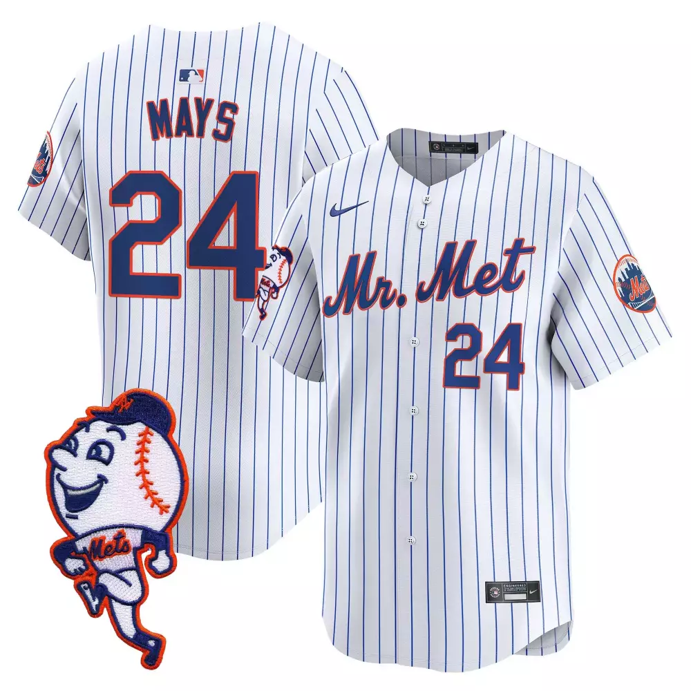 willie mays white mens new york mets grimace vapor premier limited jersey all stitched