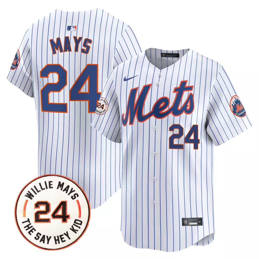 willie mays white mens new york mets the big apple vapor premier limited jersey all stitched