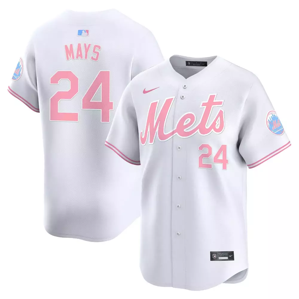 willie mays white mens new york mets the big apple vapor premier limited jersey all stitched