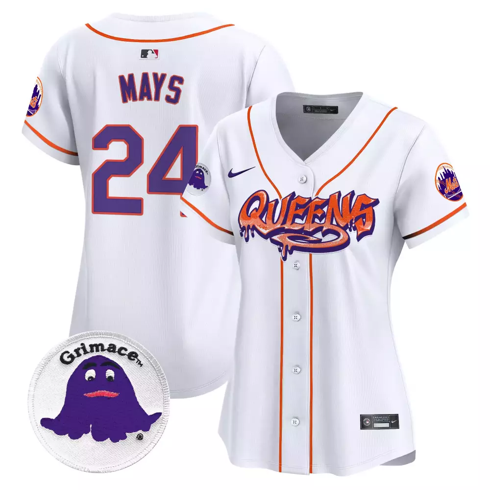willie mays white unisex new york mets grimace vapor premier limited jersey printed