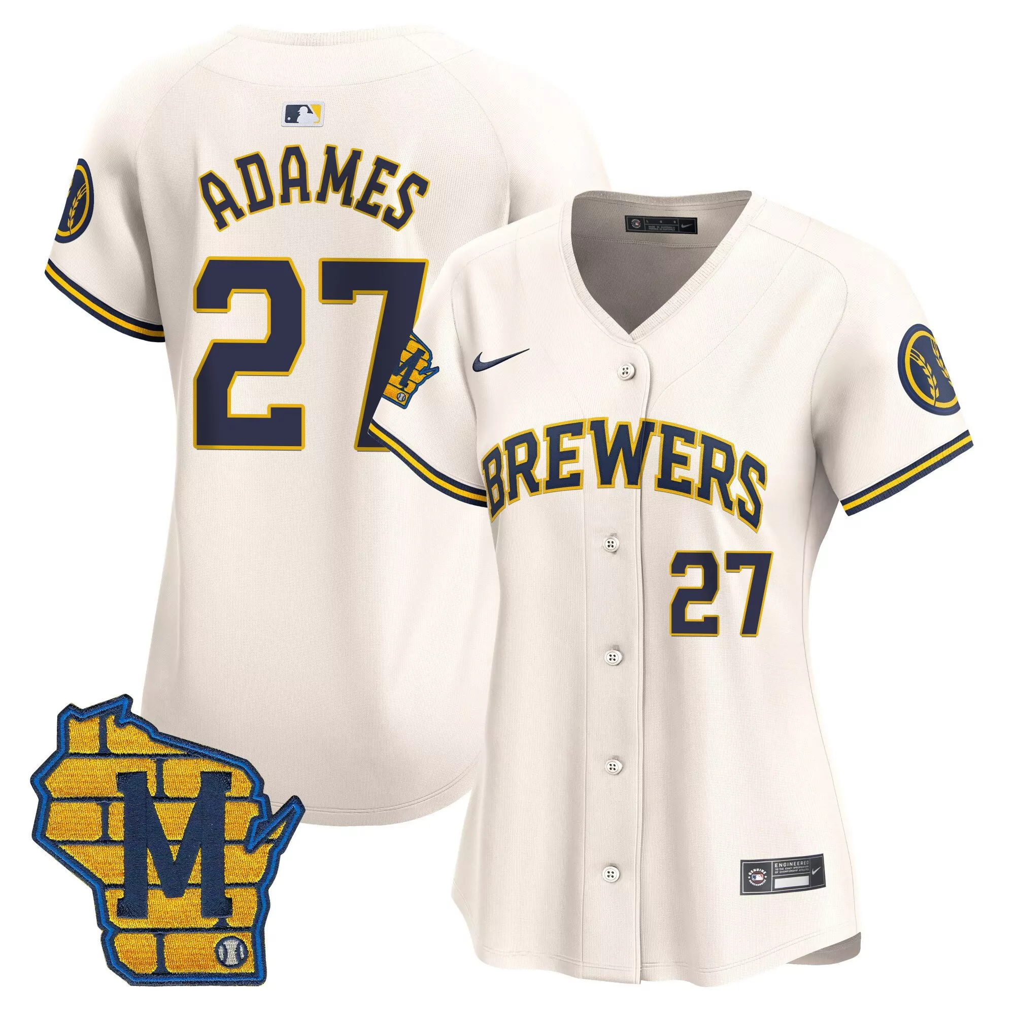 willy adames city connect womens milwaukee brewers home patch vapor premier limited jersey all stitched