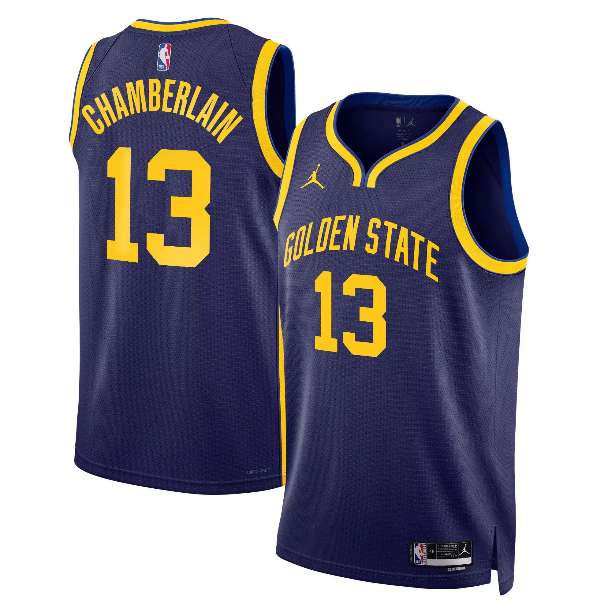 wilt chamberlain association mens golden state warriors 2025 swingman jersey all stitched