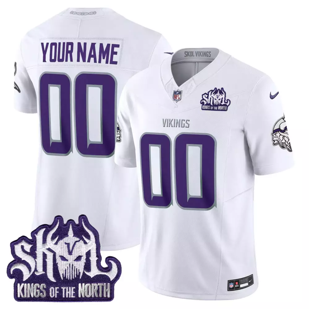 winter warrior men minnesota vikings 2024 vapor limited custom jersey v2 est 1961 patch all stitched