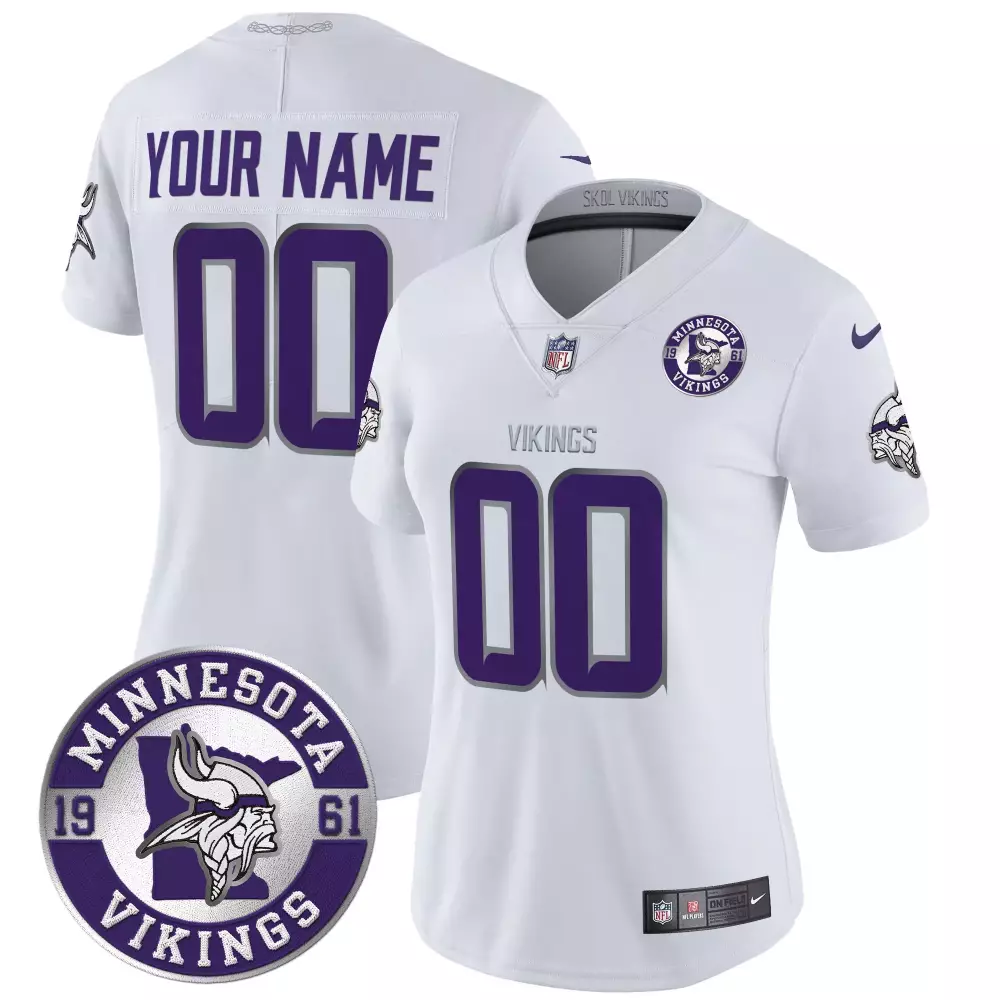 winter warrior men minnesota vikings kings of the north patch vapor limited custom jersey all stitched