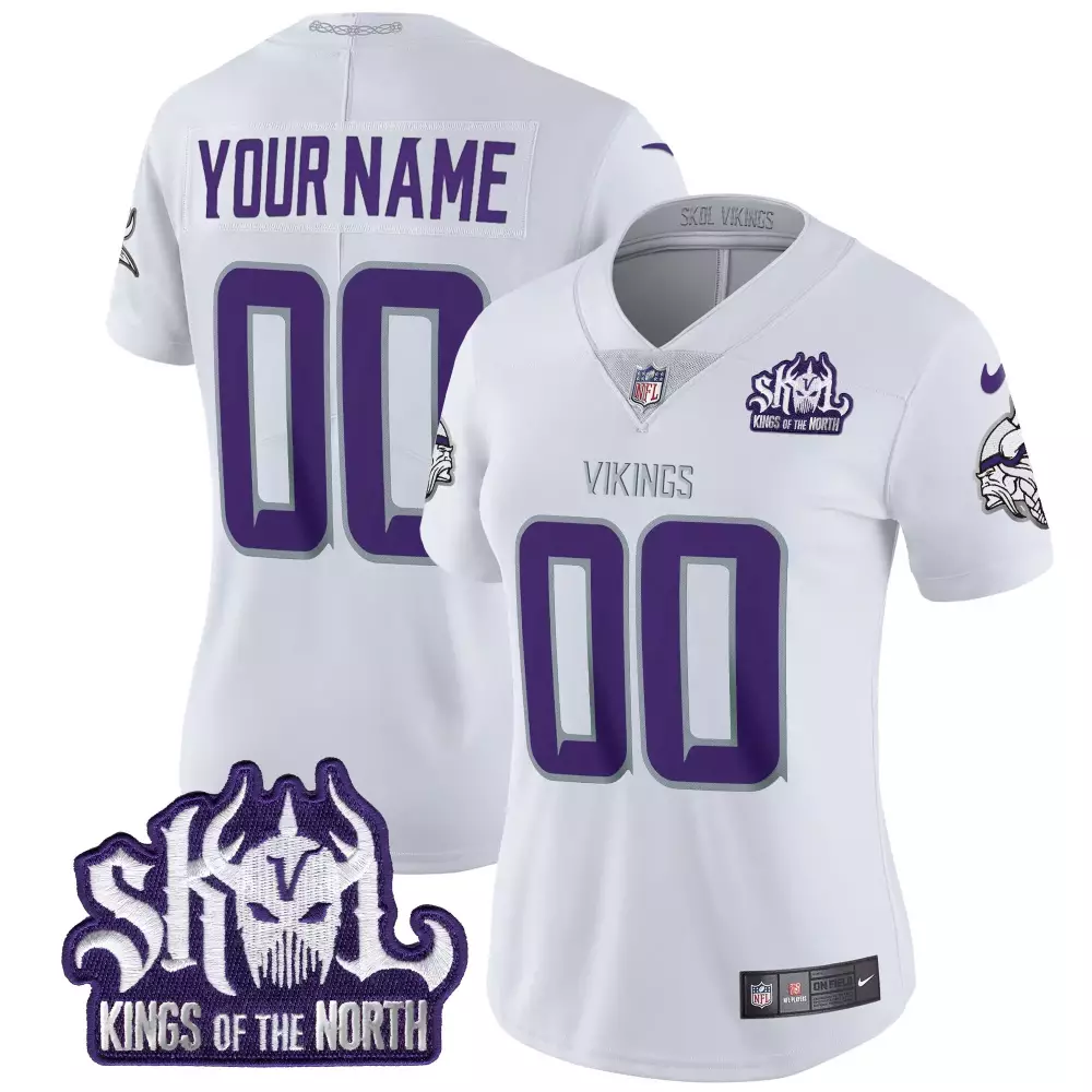 winter warrior men minnesota vikings kings of the north patch vapor limited custom jersey all stitched