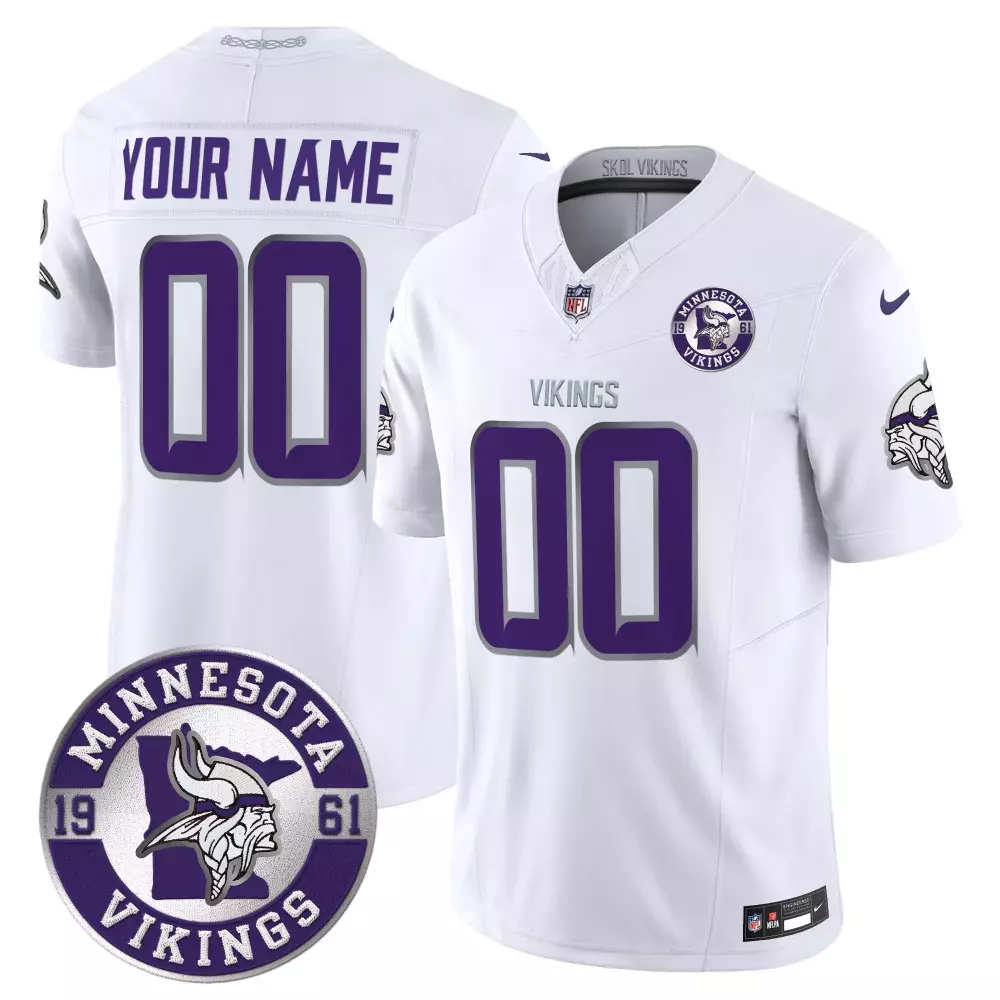 winter warrior women minnesota vikings kings of the north patch vapor limited custom jersey all stitched