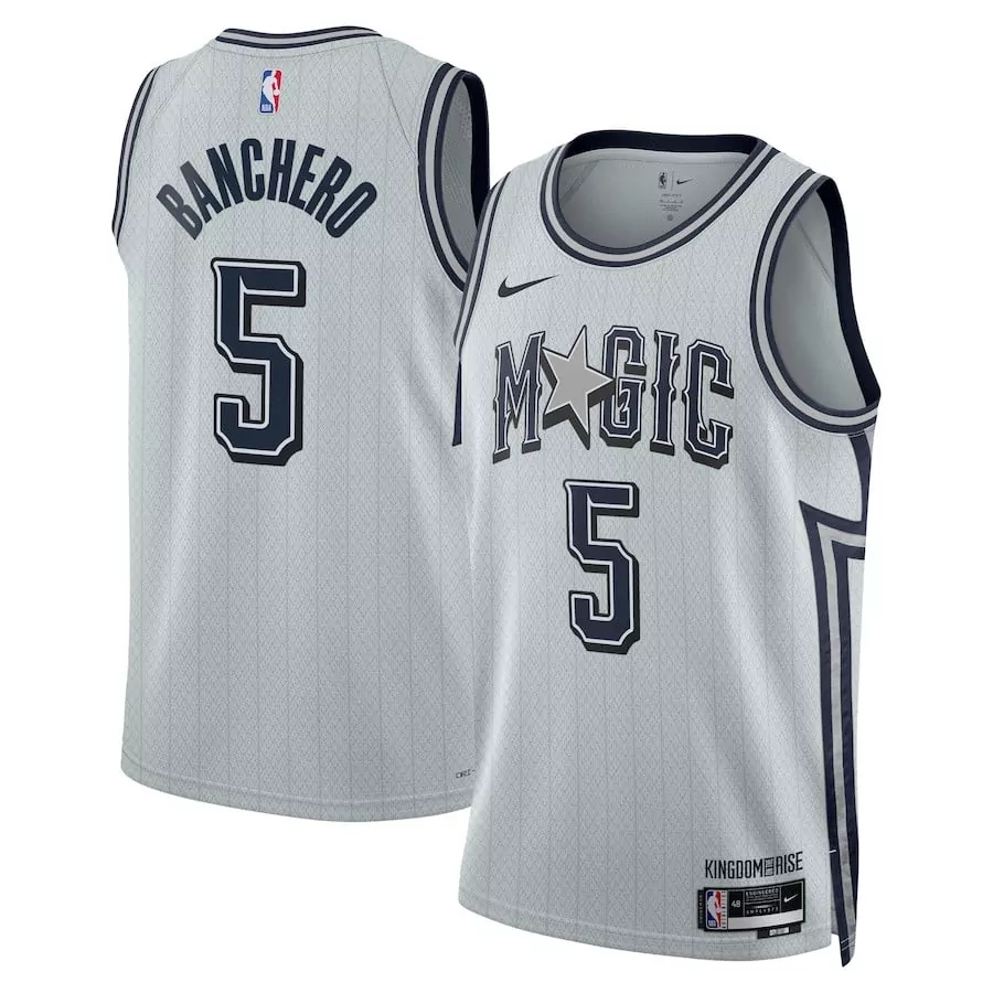 men paolo banchero orlando magic city edition swingman silver jersey 20242025 all stitched