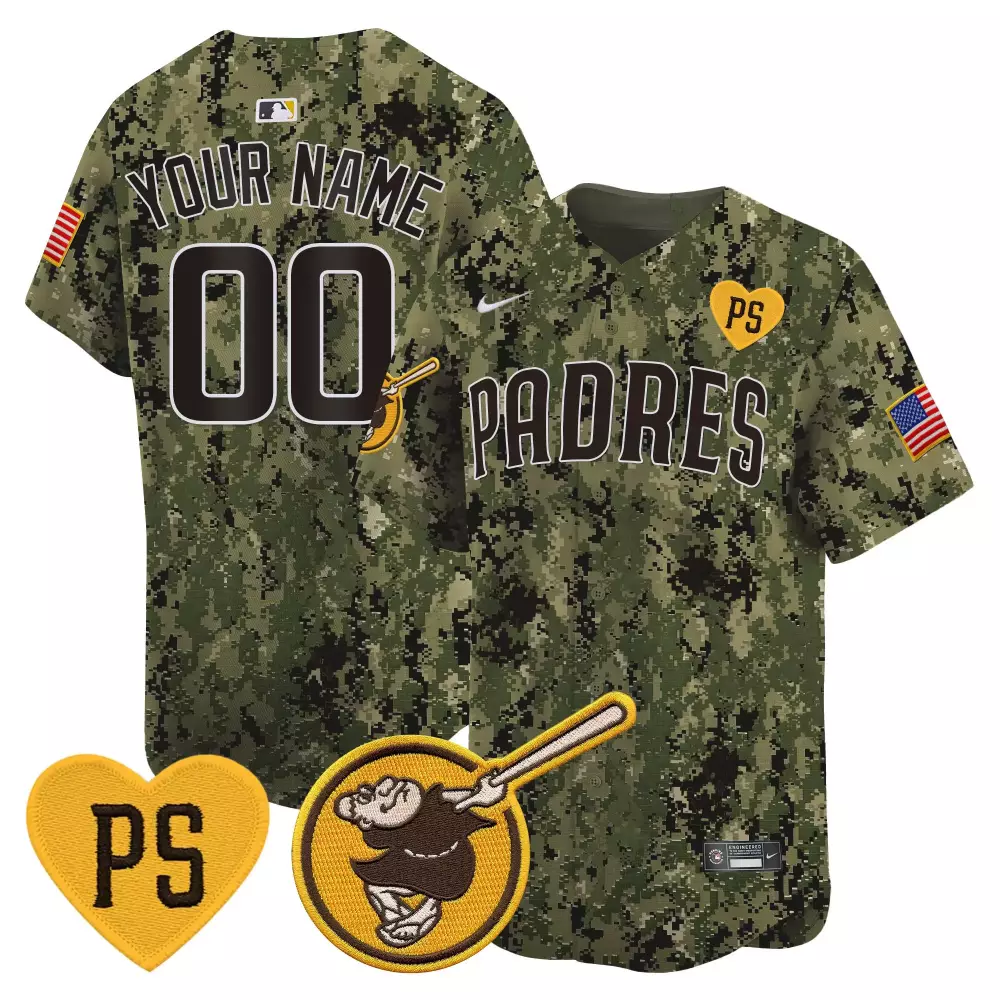 woodland men san diego padres usmc alternate vapor premier limited custom jersey all stitched