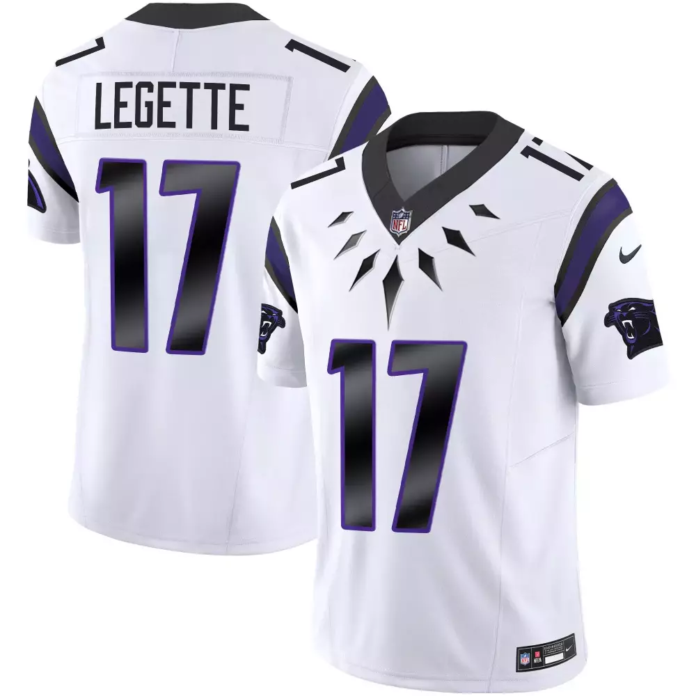 xavier legette white mens carolina panthers wakanda vapor limited jersey all stitched